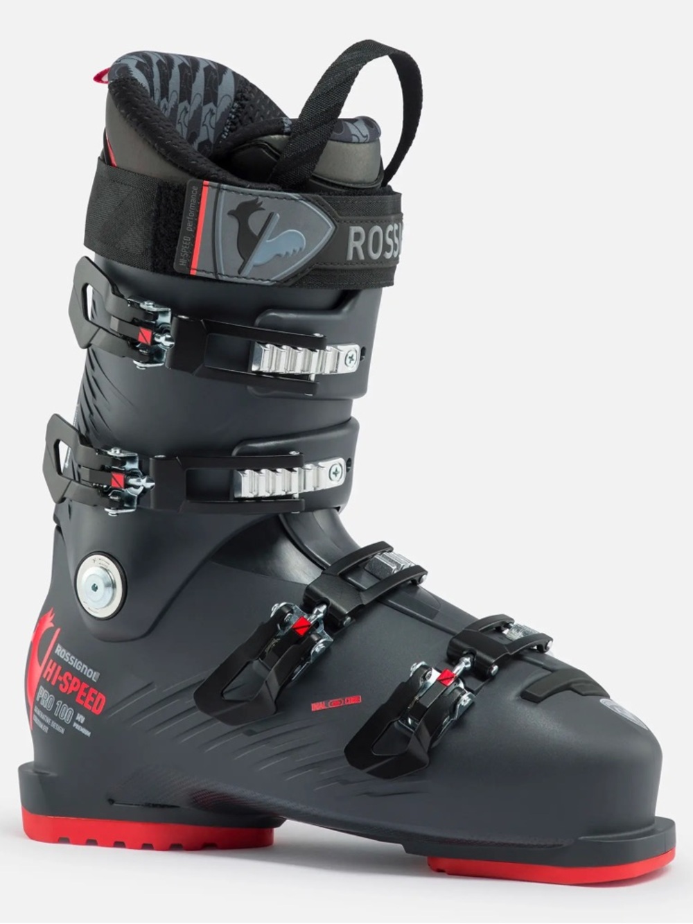 Rossignol Hi-Speed Pro 100 PREM MV Men's Ski Boots Mondo 28 - US 10 - Black Red